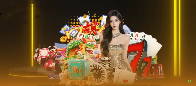 Imagem promocional do cassino online da 96a mostrando jogos ao vivo